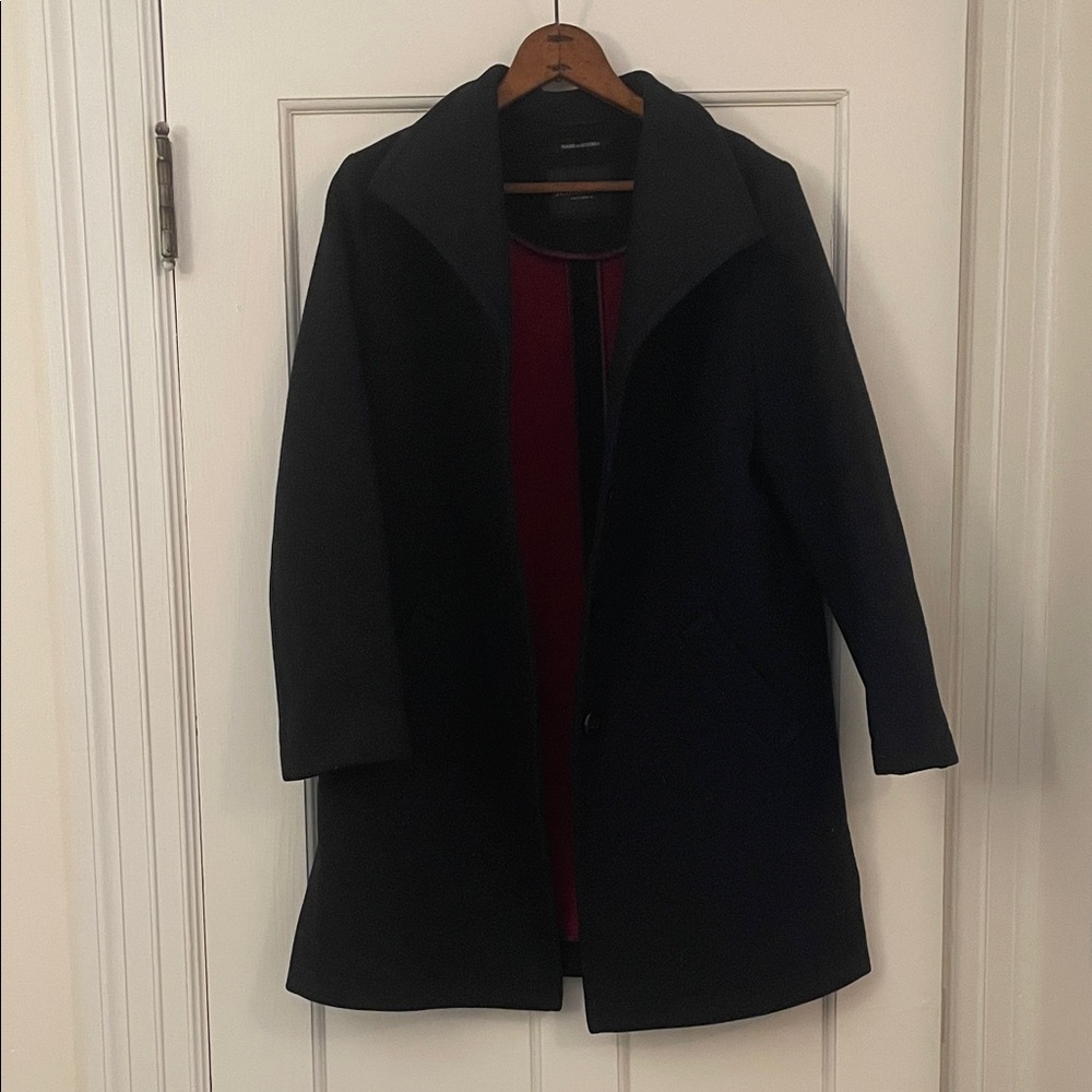Schneiders Salzburg Austria Long Wool Coat Jacket Black | Women’s Size 6